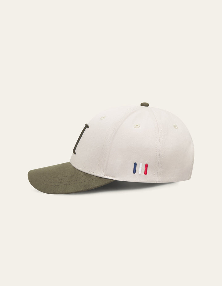 Baseball Cap Contrast Suede II  Light Desert Sand/Forest Green