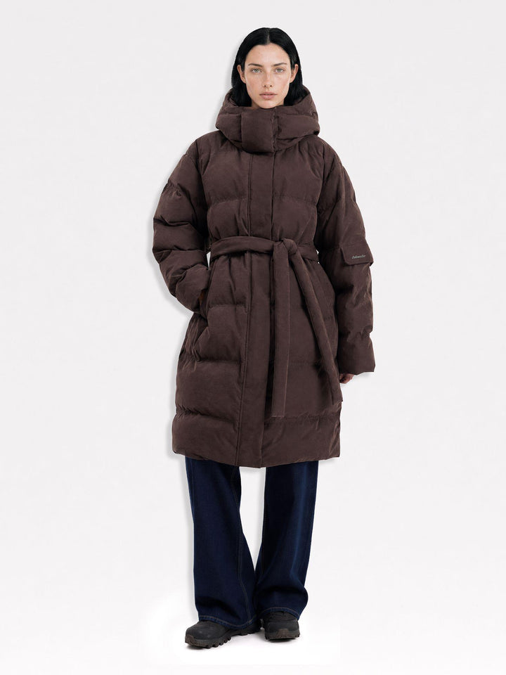 Steilia Brushed Down Coat  Brown