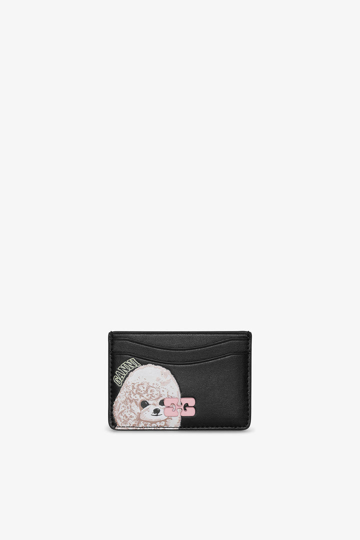 Ganni Bou Card Holder Animals  Black