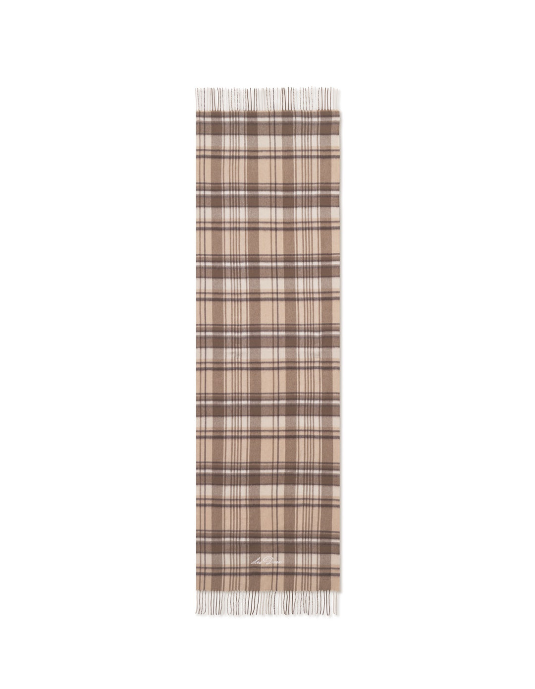 Les Deux Check Wool Scarf  Irish Cream