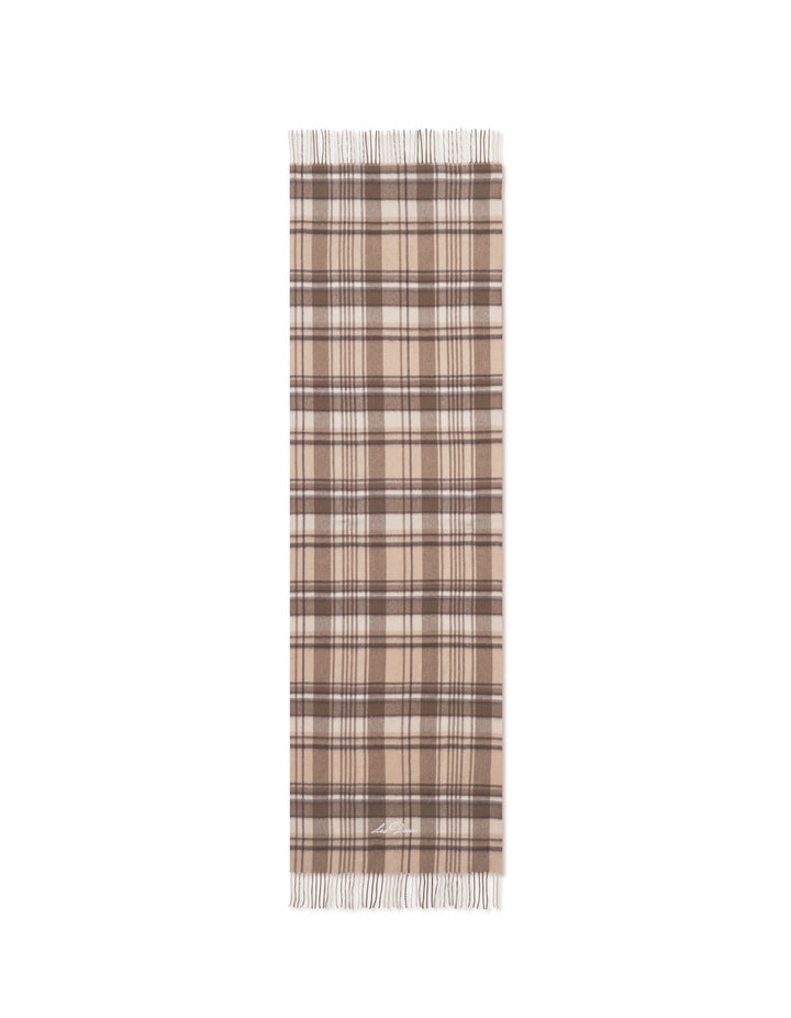 Les Deux Check Wool Scarf  Irish Cream