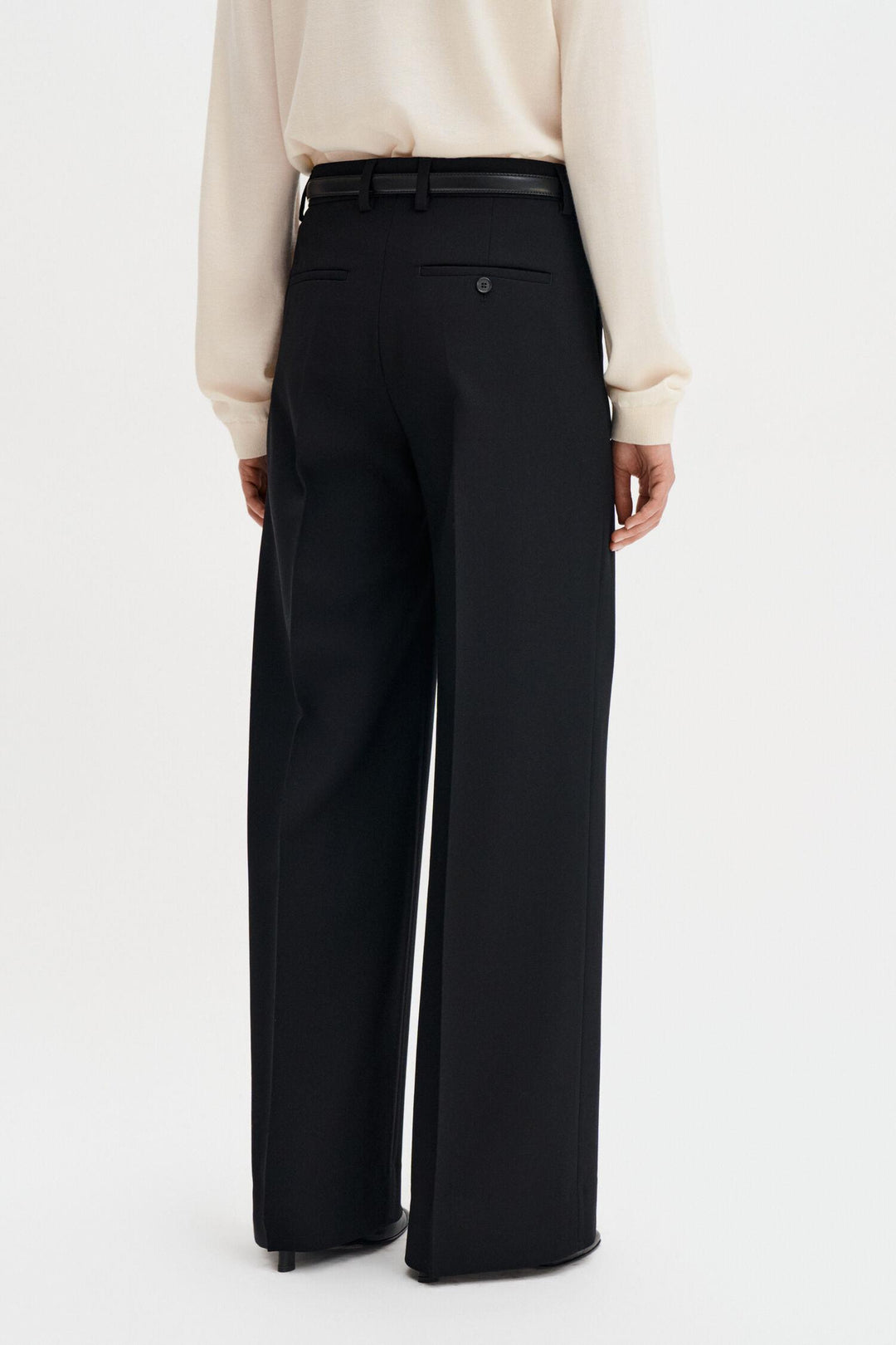 harlow wool trousers Black