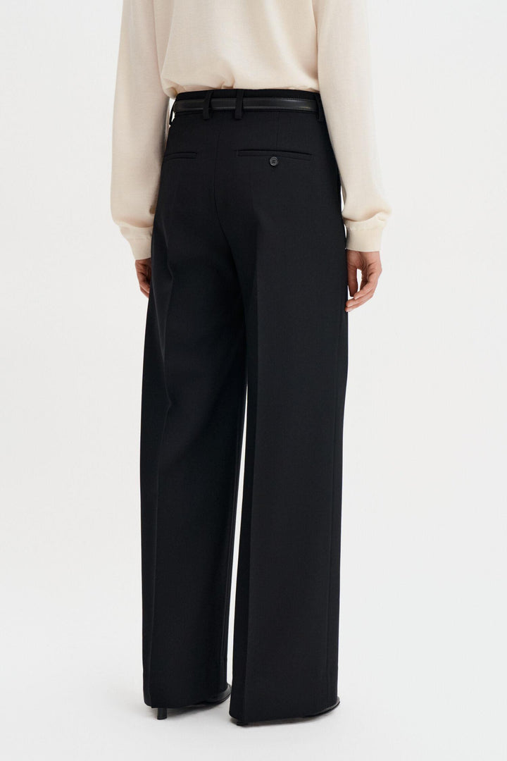 harlow wool trousers Black