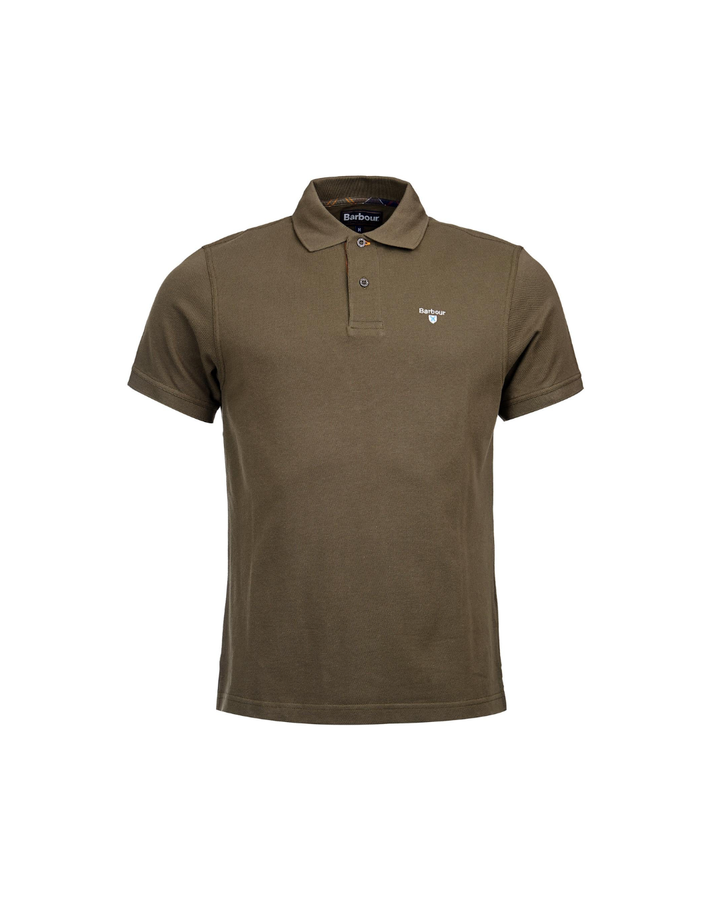 Tartan pique polo shirt  Olive