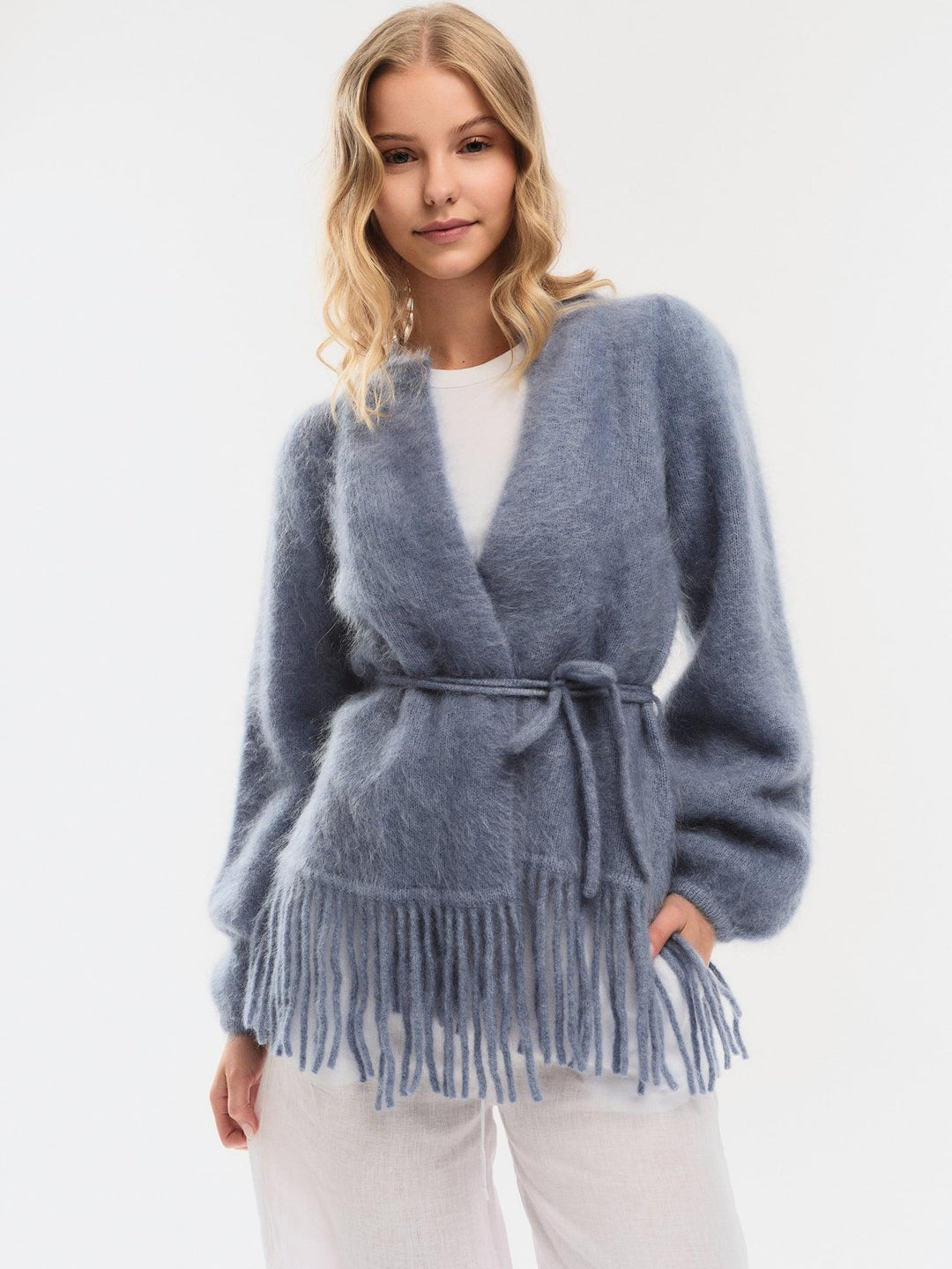 Fidele Chunky Cardigan  Denim Blue