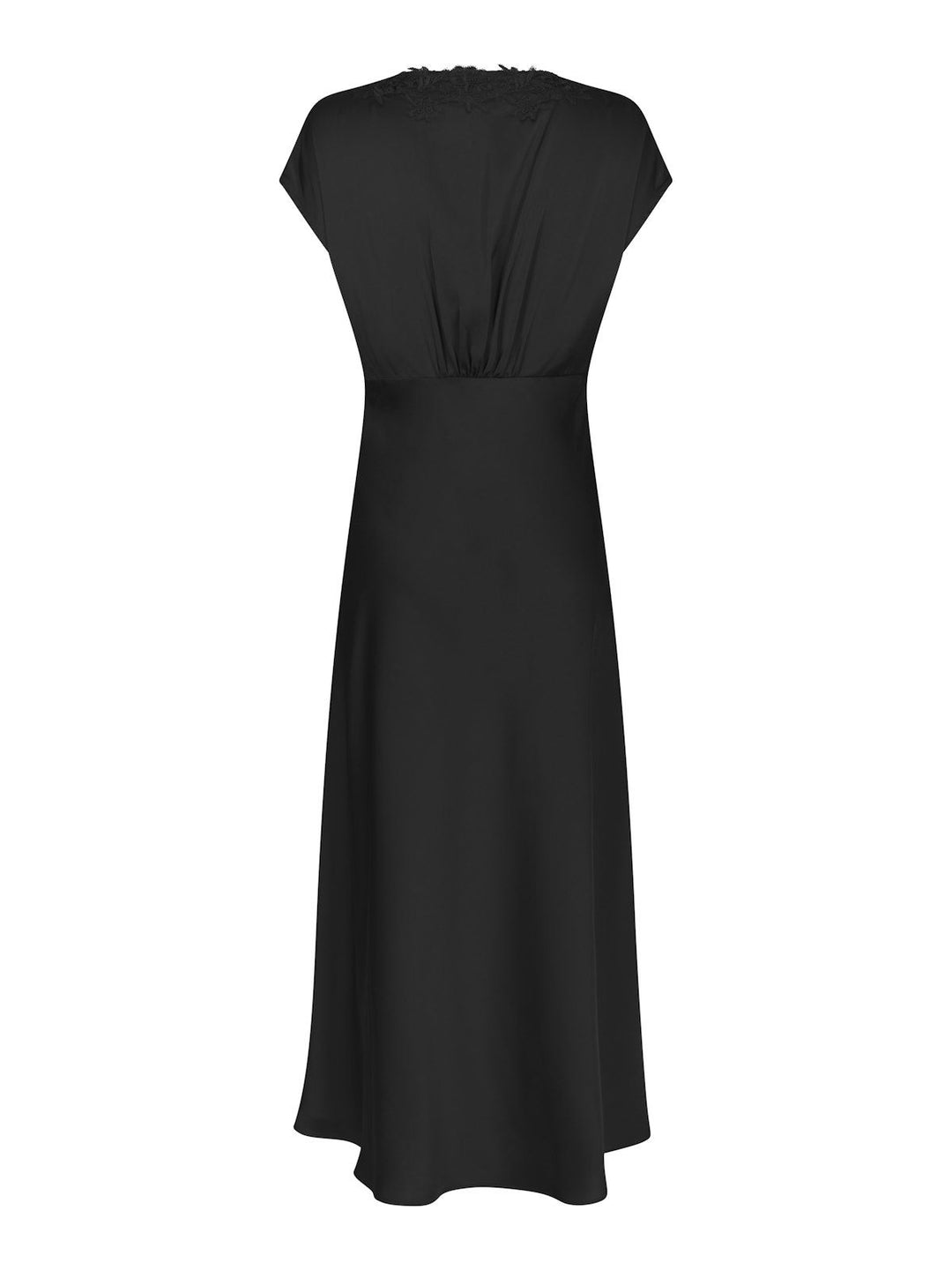 Clarita Drapy Sateen Dress Black