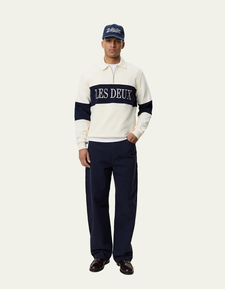 Zipper Rugby Sweatshirt  Ivory
