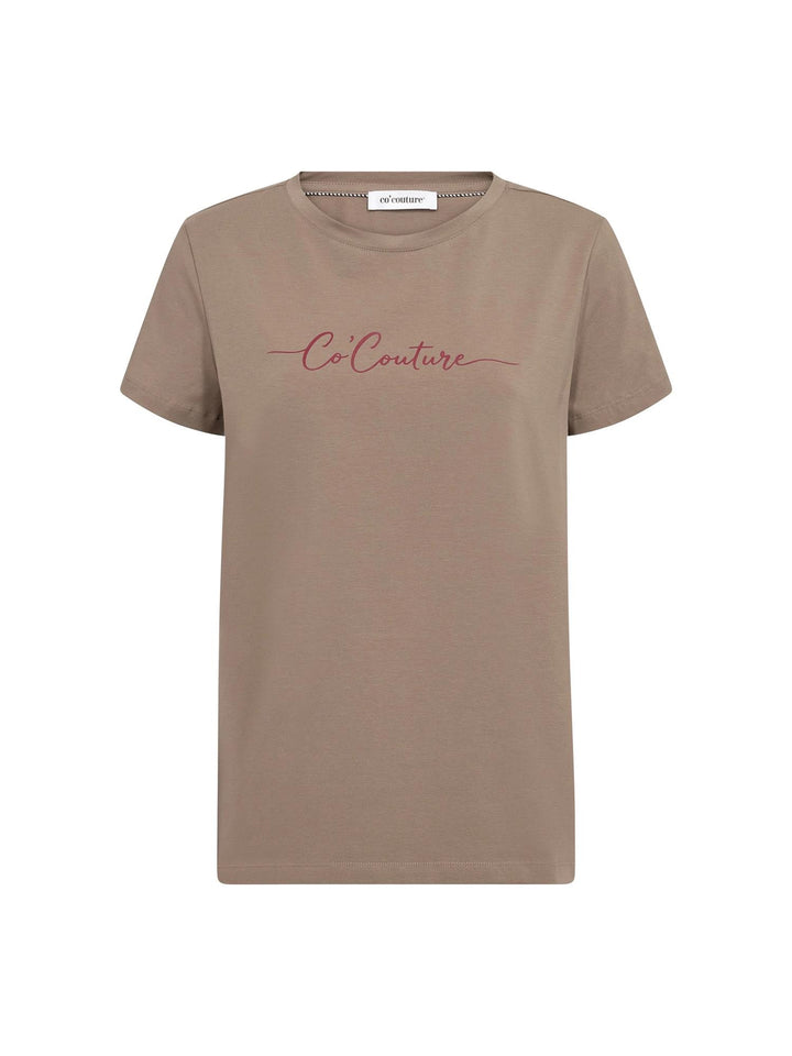 Signature Script tee  Walnut
