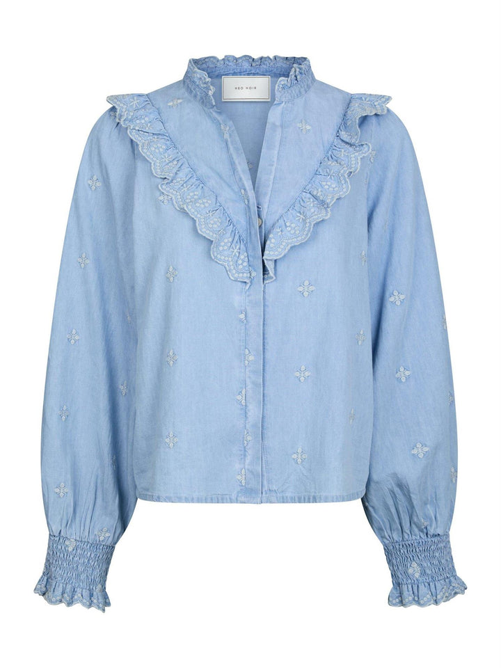 Degas Denim Blouse  Light Blue