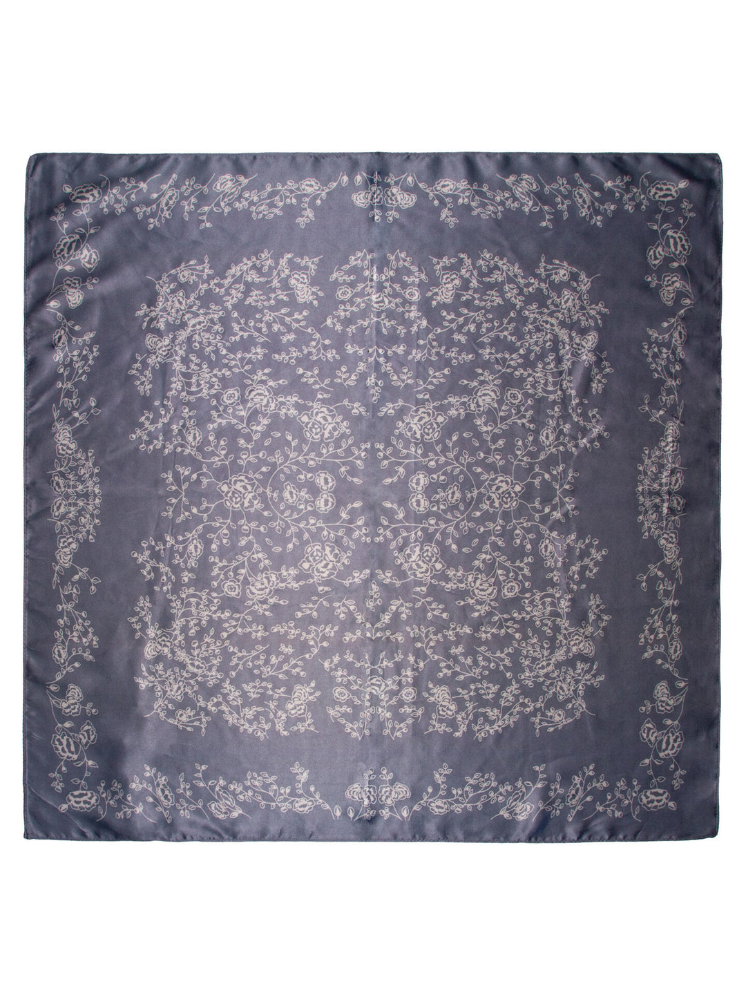 Skjerf m/grener 70x70  Brun