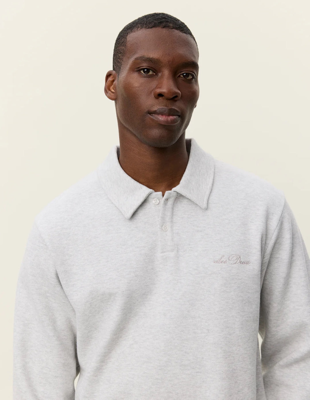 Ben Polo Piqué Sweatshirt  Snow Melange