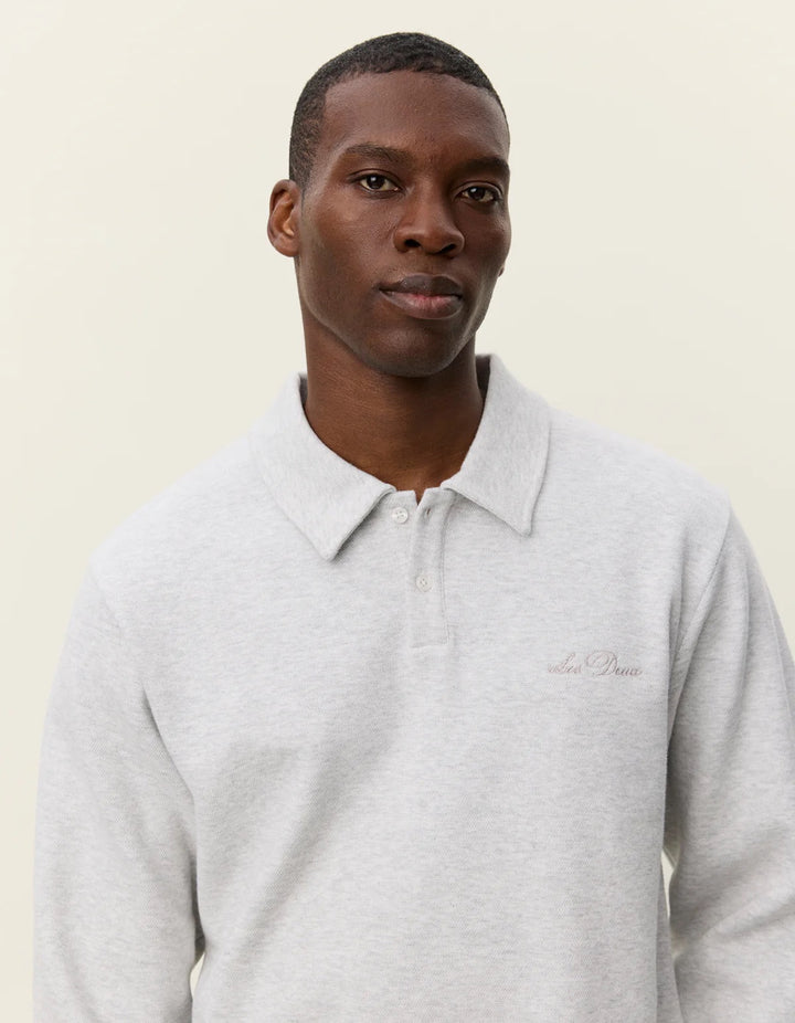 Ben Polo Piqué Sweatshirt  Snow Melange