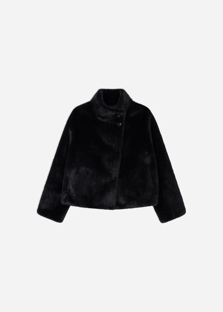 MALLOW FAUX MINK  Dk Grey