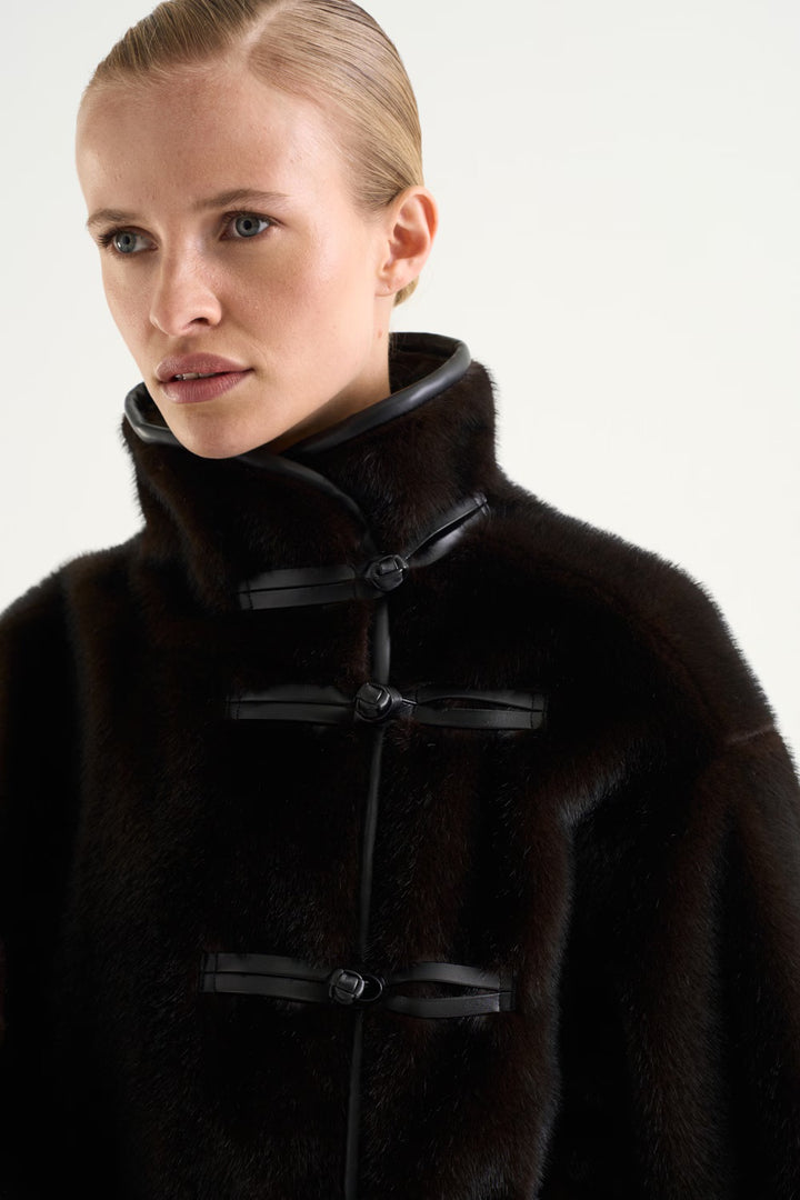 Zelie Faux Fur Jacket  Mocha Brown