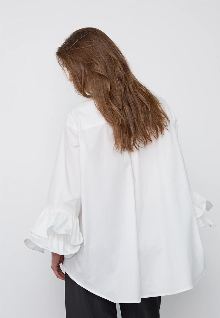 HalenCC Flare Shirt White