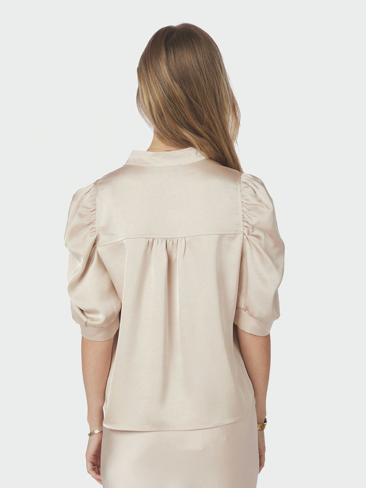 Roella Heavy Sateen Blouse Champagne