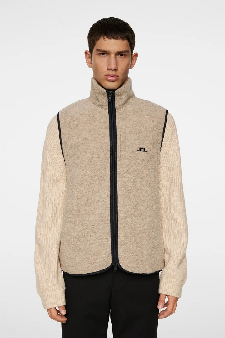 Duncan wool fleece vest  Moonbeam