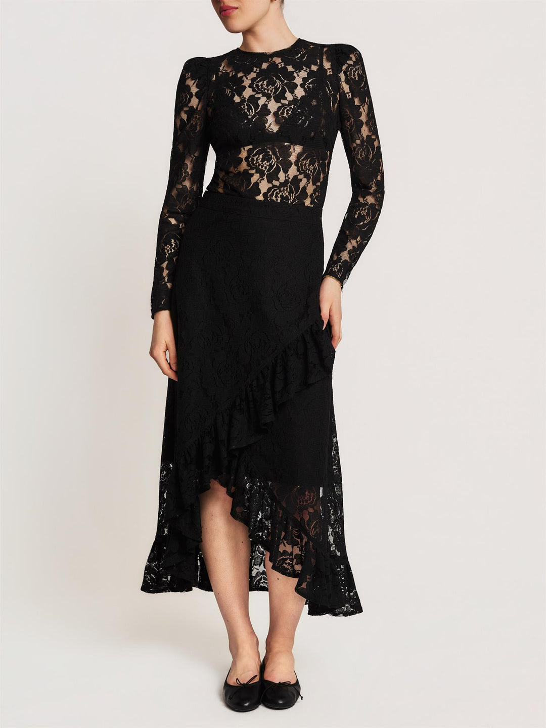 BY TIMO LACE TOP Black