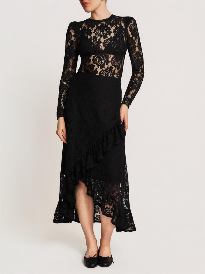 BY TIMO LACE TOP Black