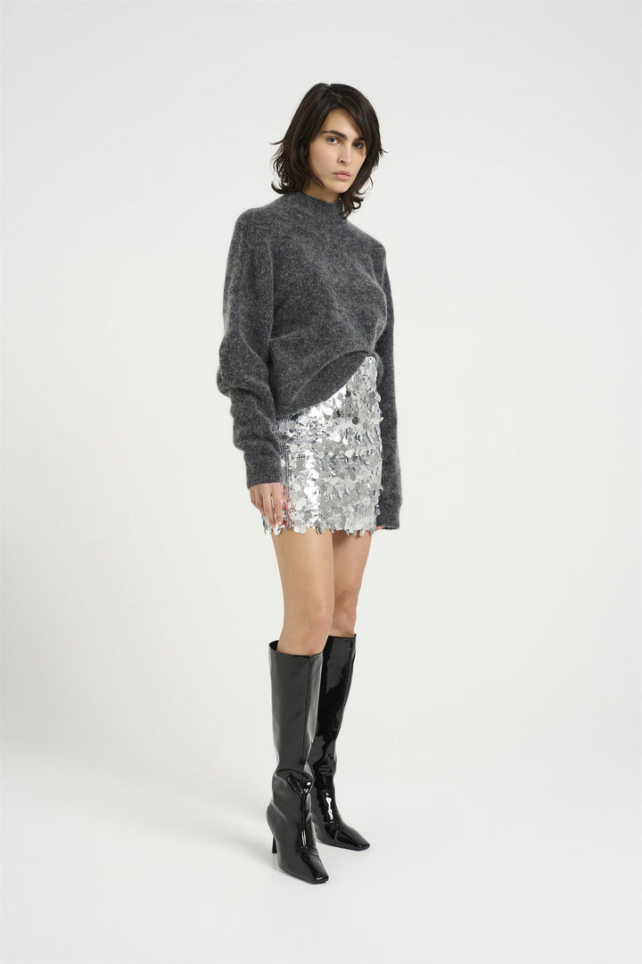 GlittaGZ mini skirt  Silver Sequins