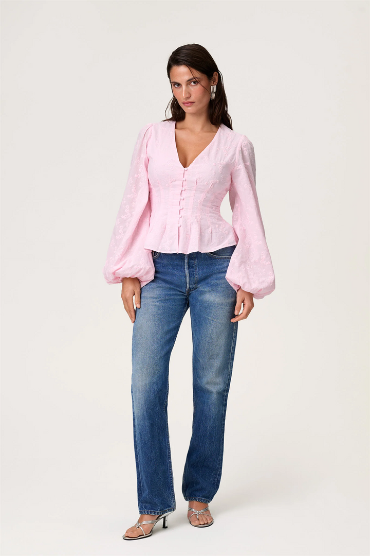 PALENA BLOUSE  Pink Emroidery