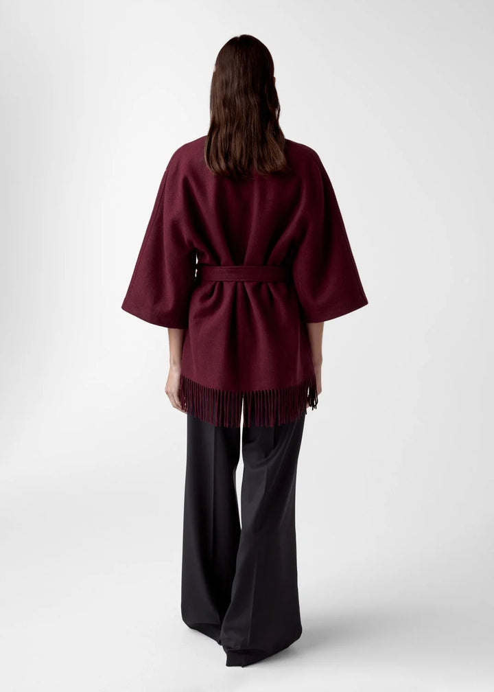 Akila Lambswool Jacket  Burgundy