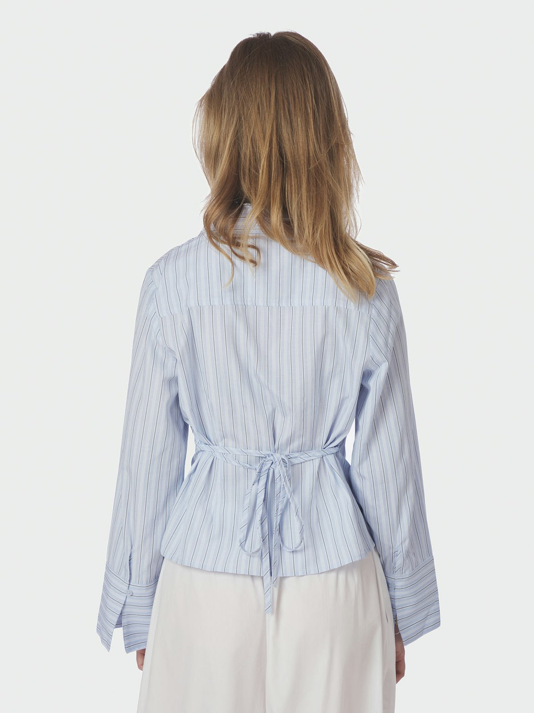 Clarida Double Stripe Shirt  Light Blue