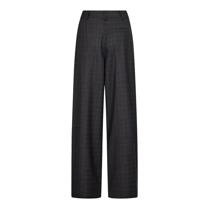 EloraCC Check Barrel Pant  Dark Grey