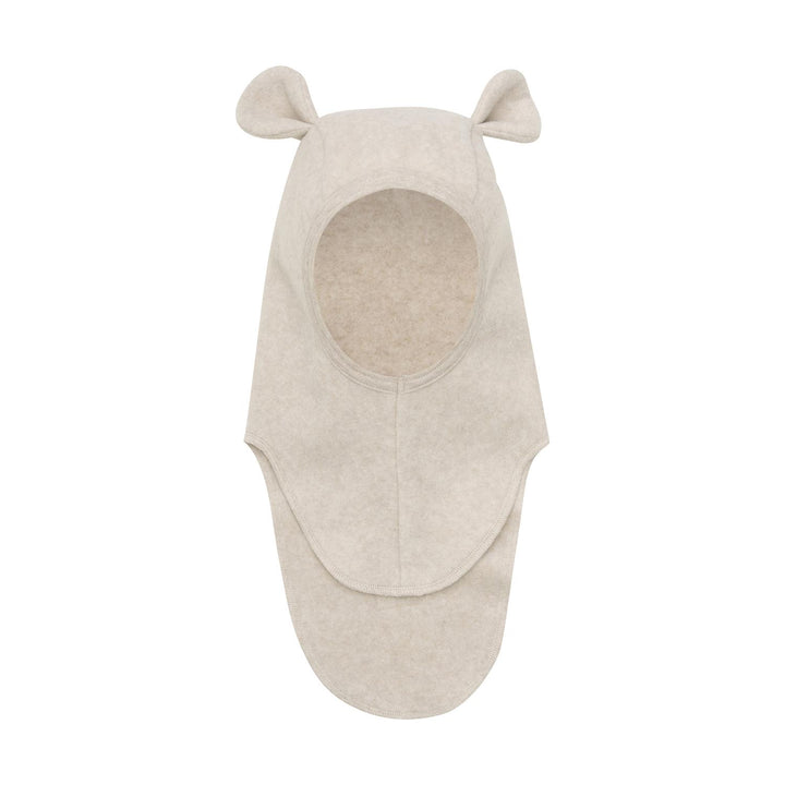 Balaclava Ears Cotton Fleece  Camel Melange