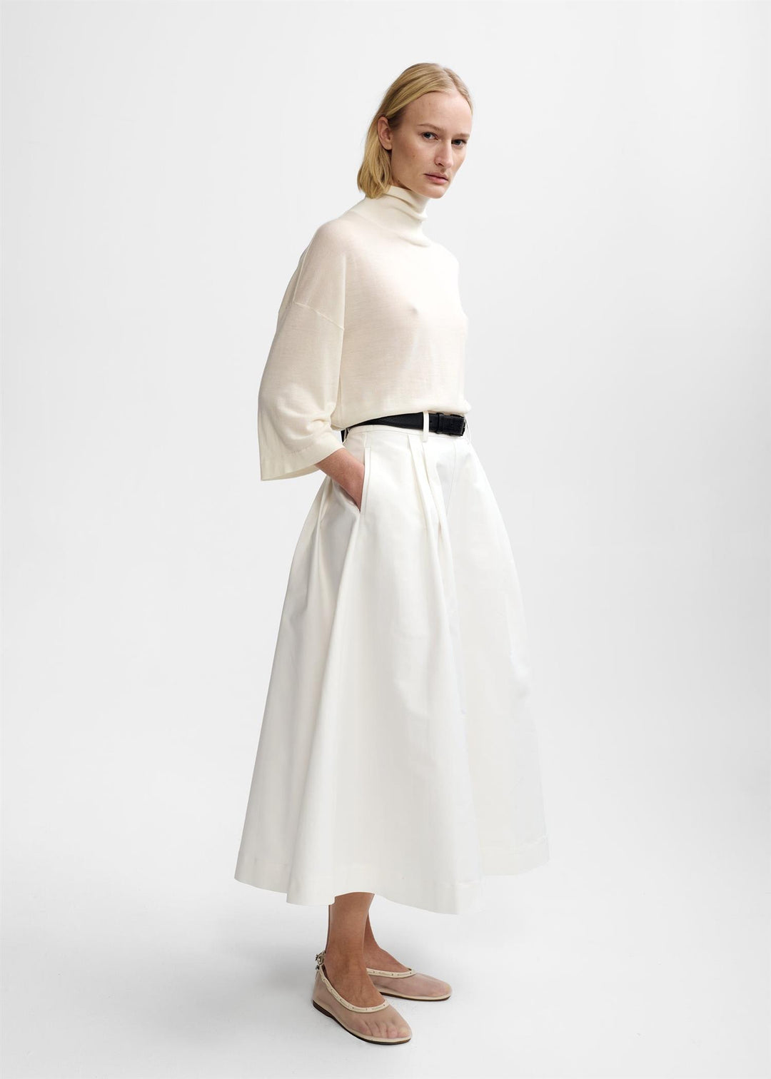 Anna Cotton Skirt  White