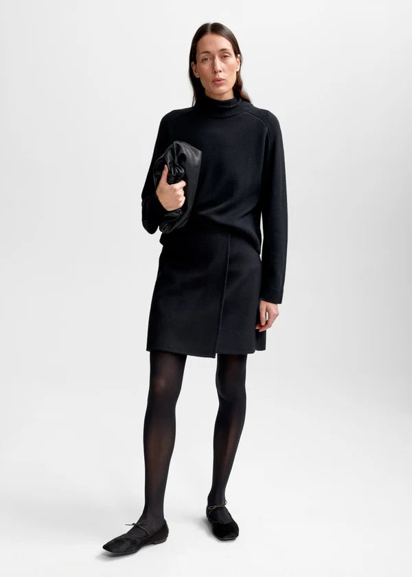 Kaia wool skirt  Black