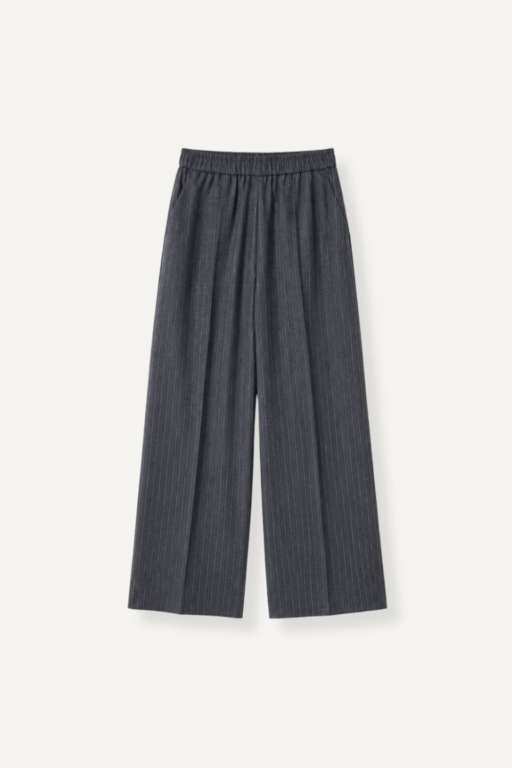 Linn Trousers  Grey Pinstripe