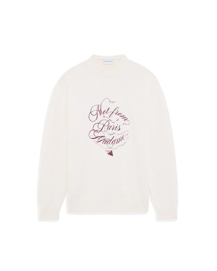 Le Pull Slogan Vignes  Cream