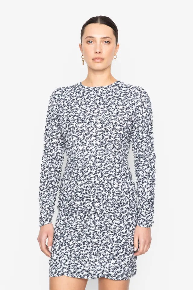 Alessia Dress  Navy Rosehip Print