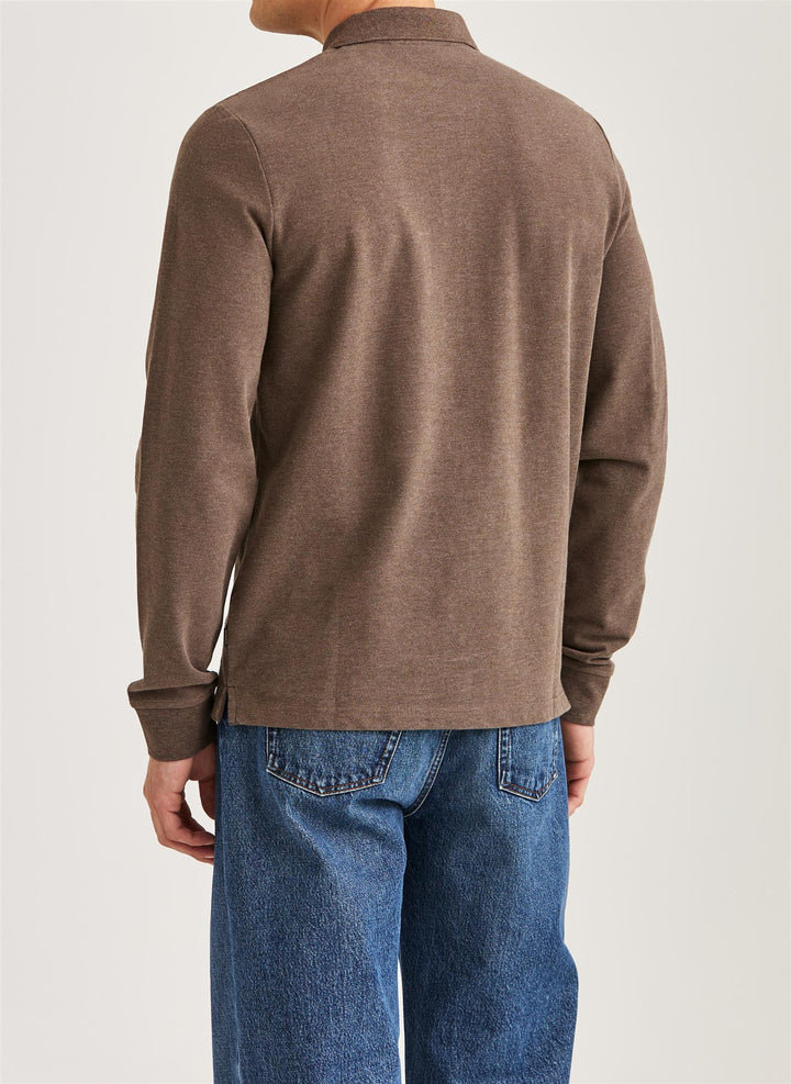 Camden LS Polo Shirt  Brown