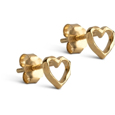 STUDS ORGANIC HEART  Gold