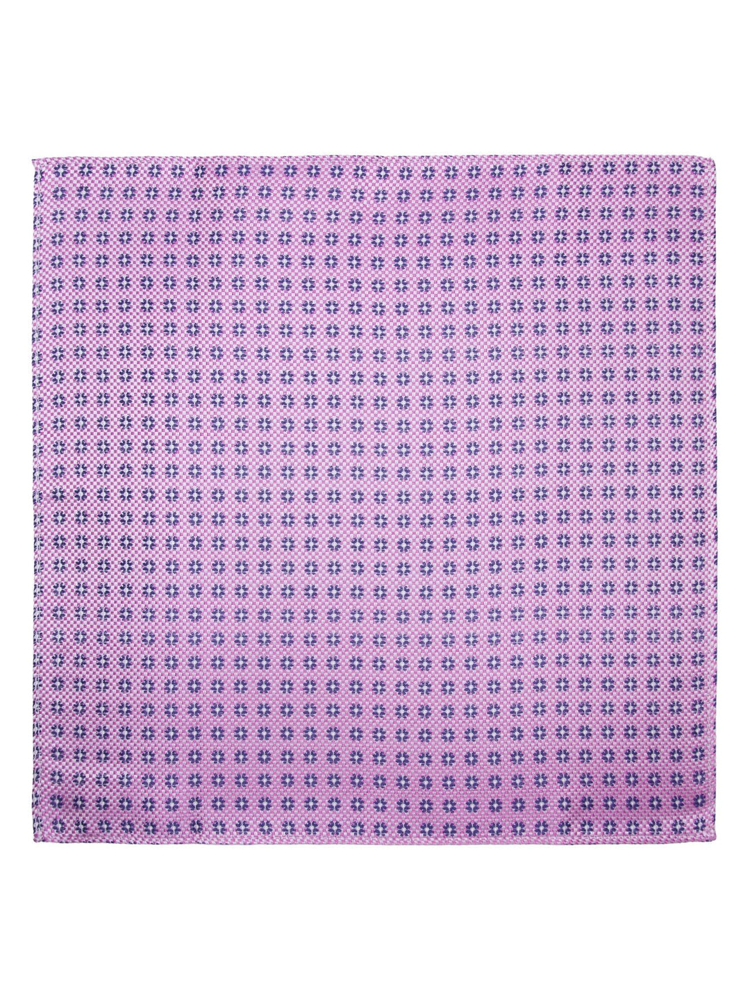 Santi silkeslips+lommetørkle mønstret sett navy  Rosa