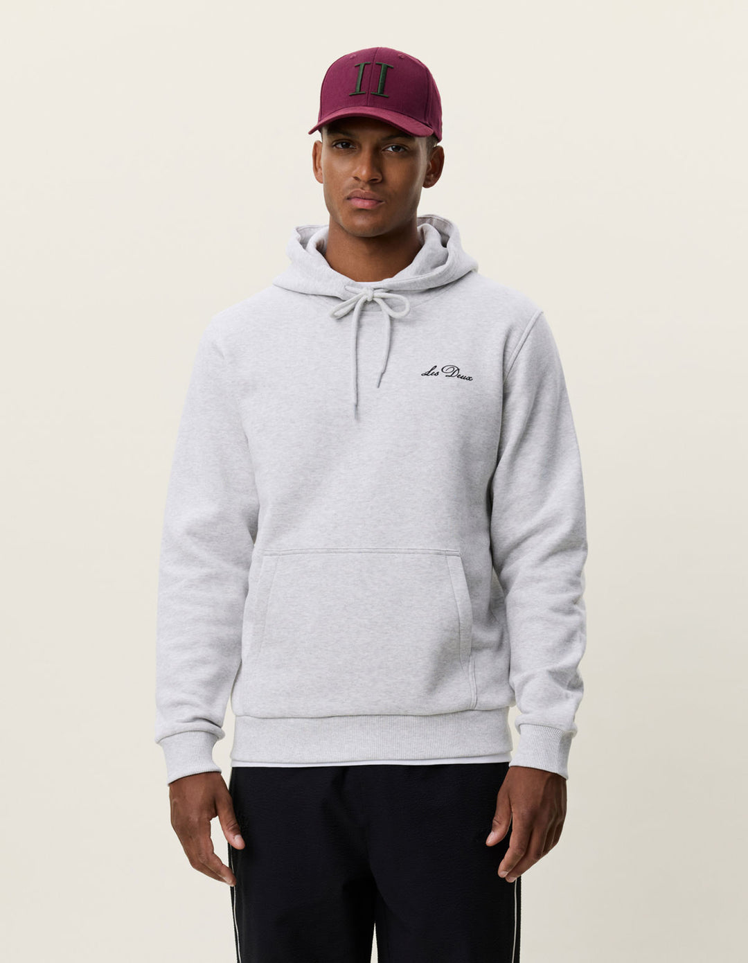 Signature Print Hoodie Snow Melange