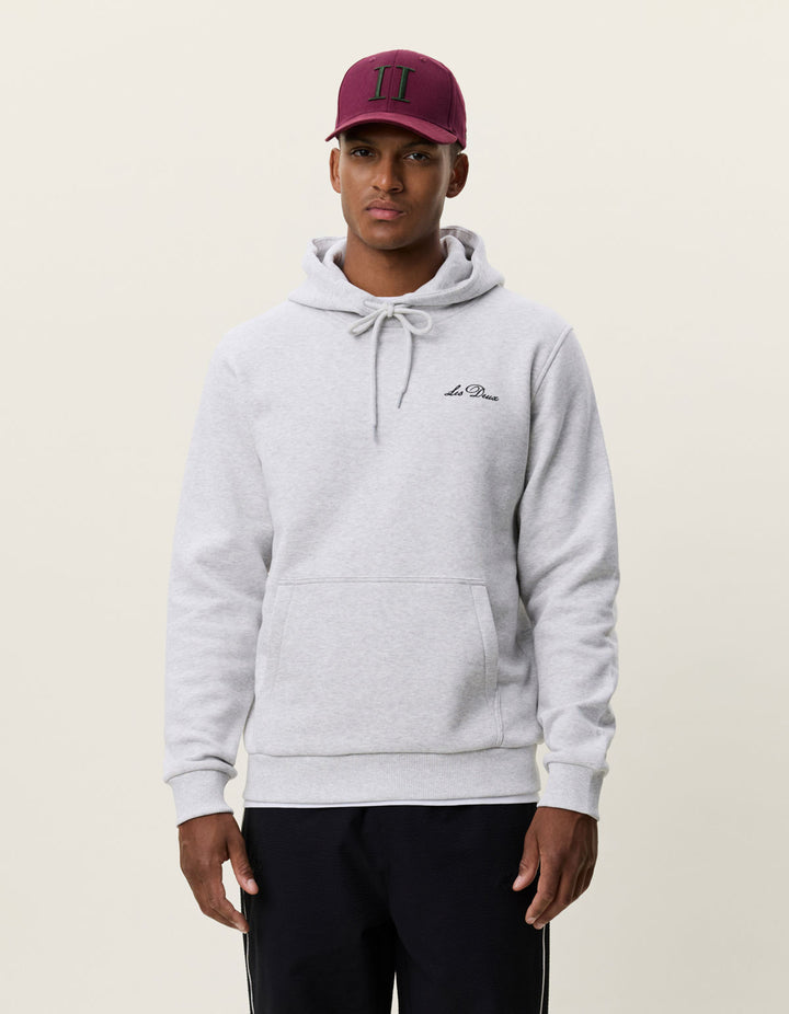 Signature Print Hoodie Snow Melange