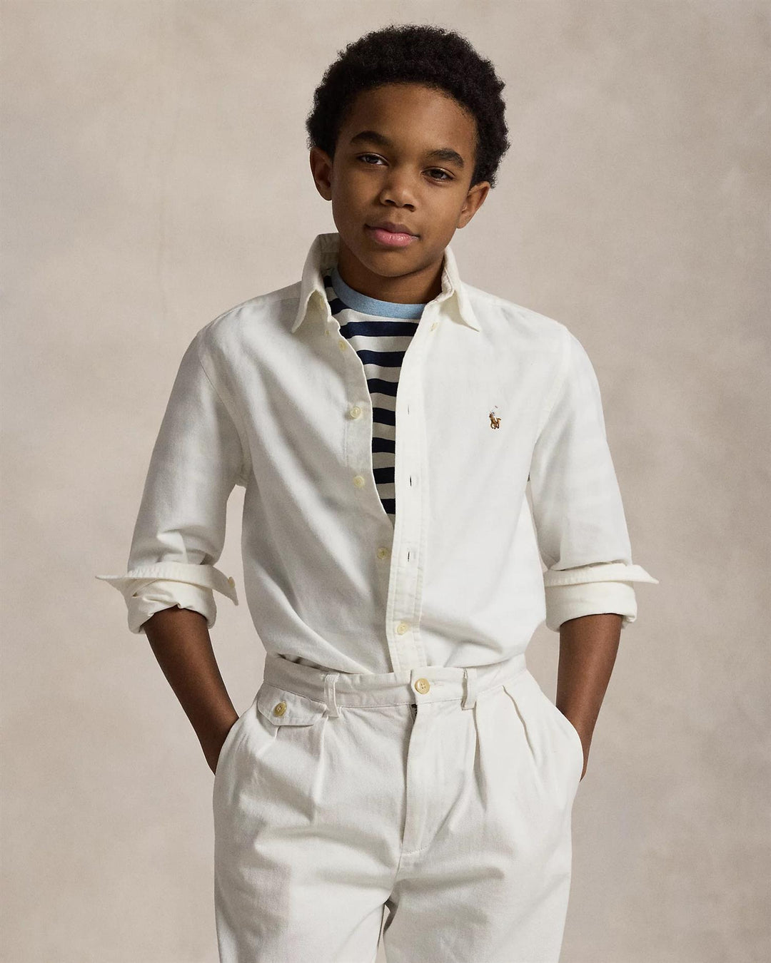 LS BD-TOPS-SHIRT  Hvit