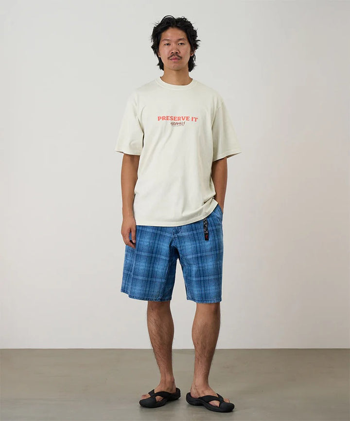 FOOTPRINTS TEE PIGMENT DYED  Natural Pigment