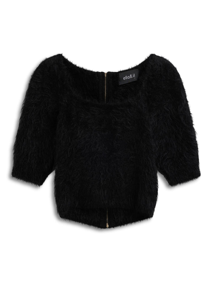 Antonia Chunky Tee  Black