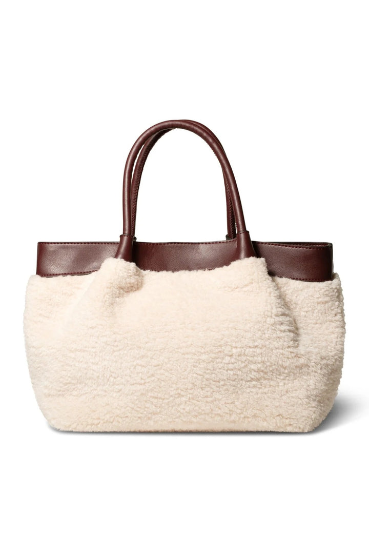 Cloud Teddy Midi Bag  Ecru
