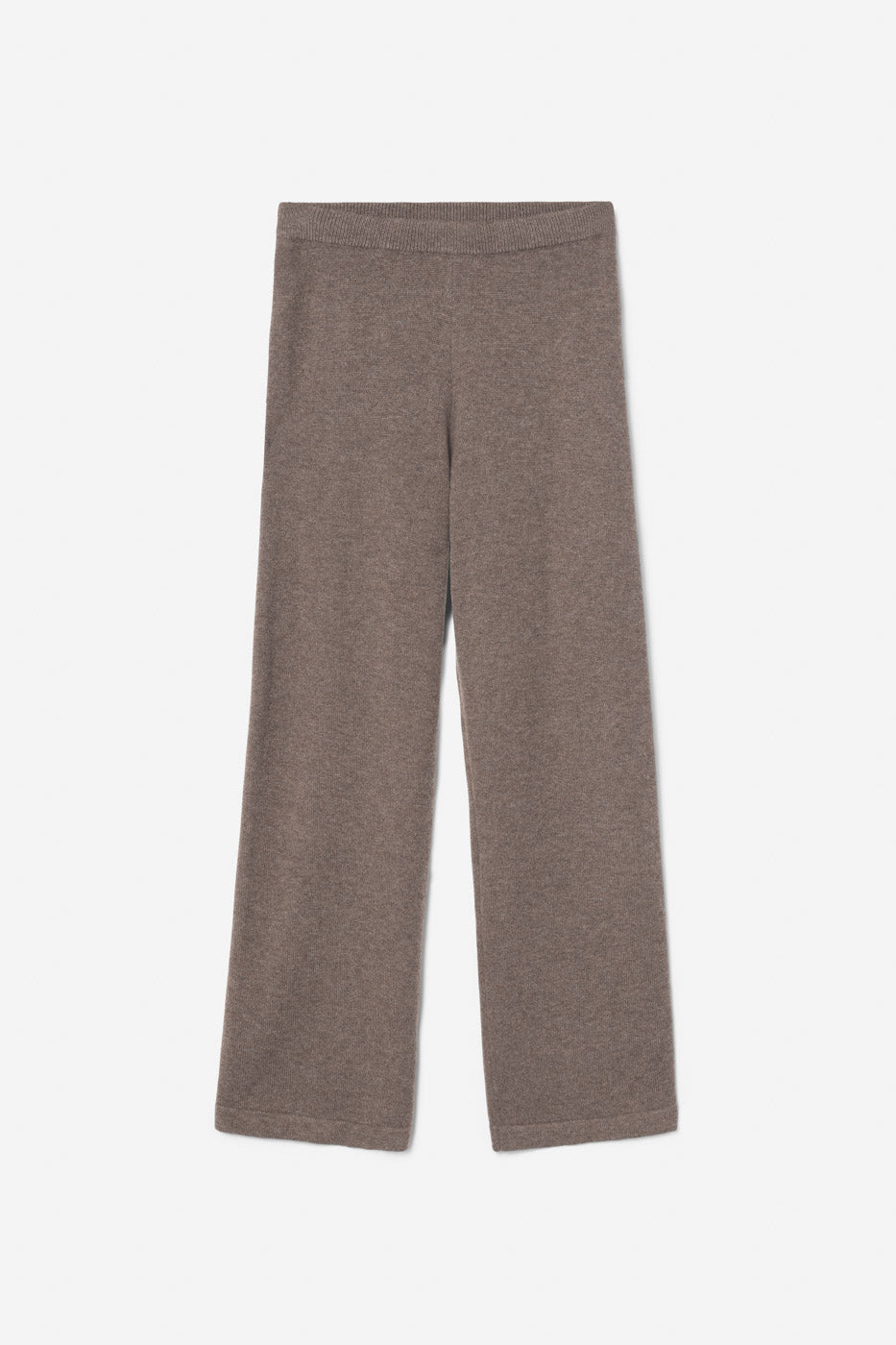 Talia Knit Trouser Dark Taupe Melange