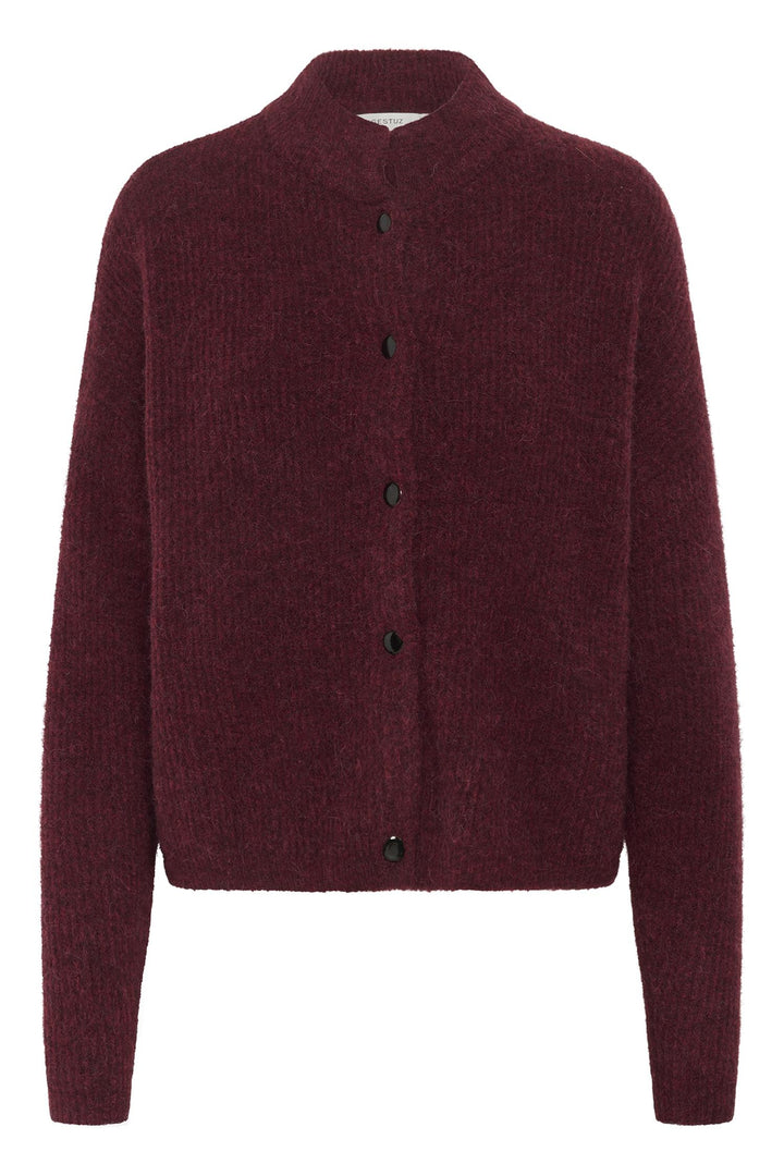 Alphagz Short Cardigan  Blood Red Mélange