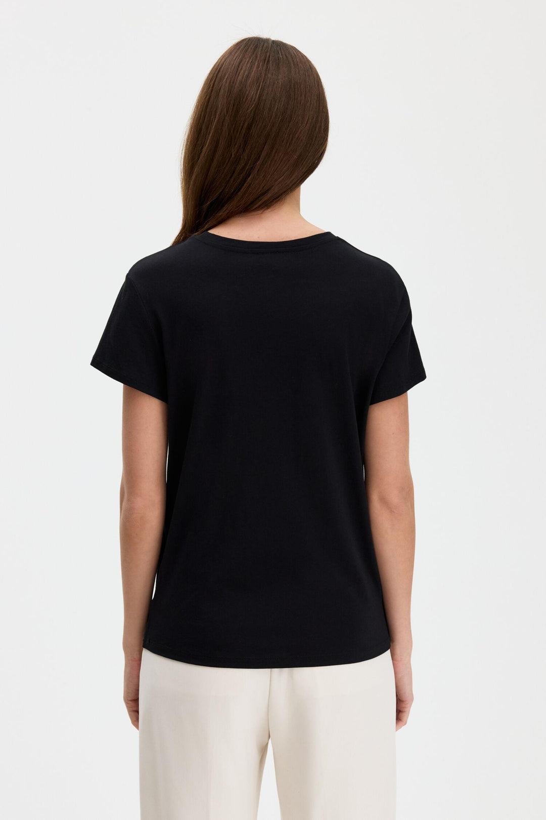 soft cotton tee  Black