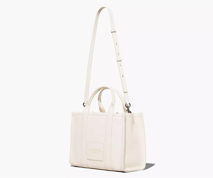 THE MEDIUM TOTE LEATHER  Cotton Silver