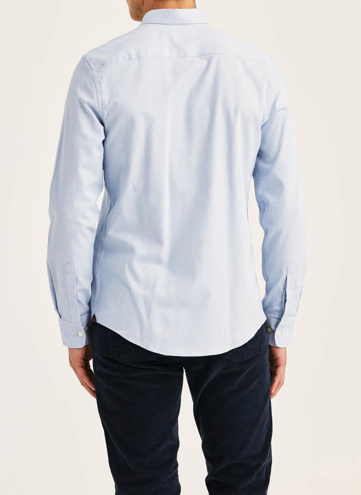 Watts Stretch Flannel Shirt-Slim Fit  Blue