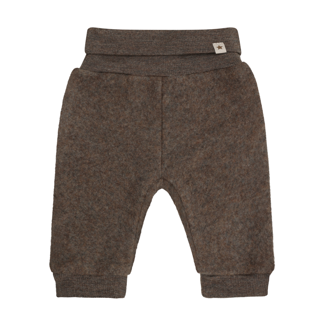 Pants Wool Fleece  Brown Melange