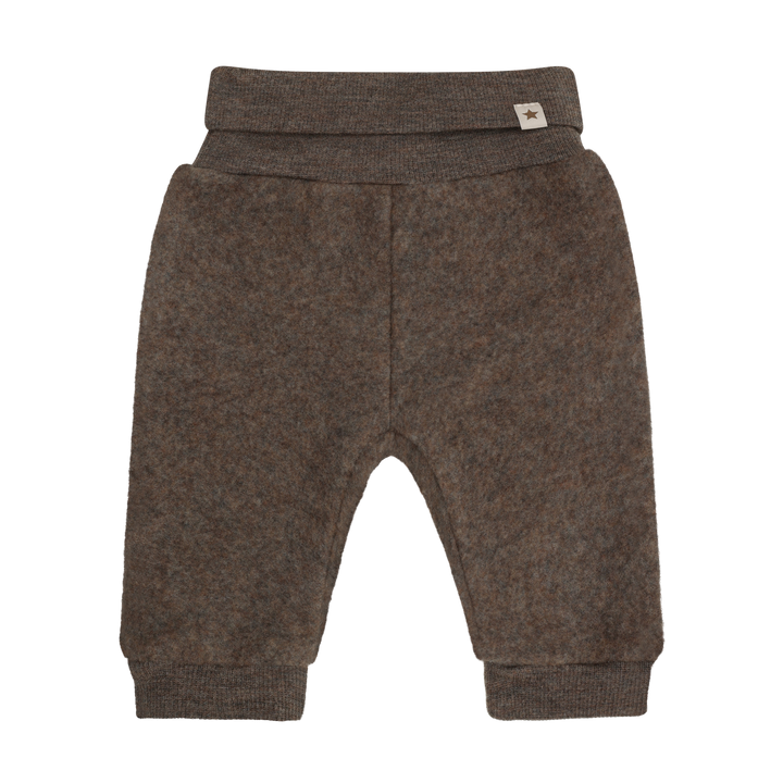 Pants Wool Fleece  Brown Melange
